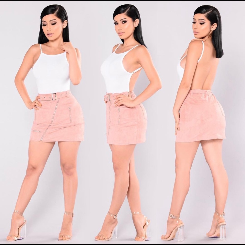 Suede Moto Skirt- Fashion nova
